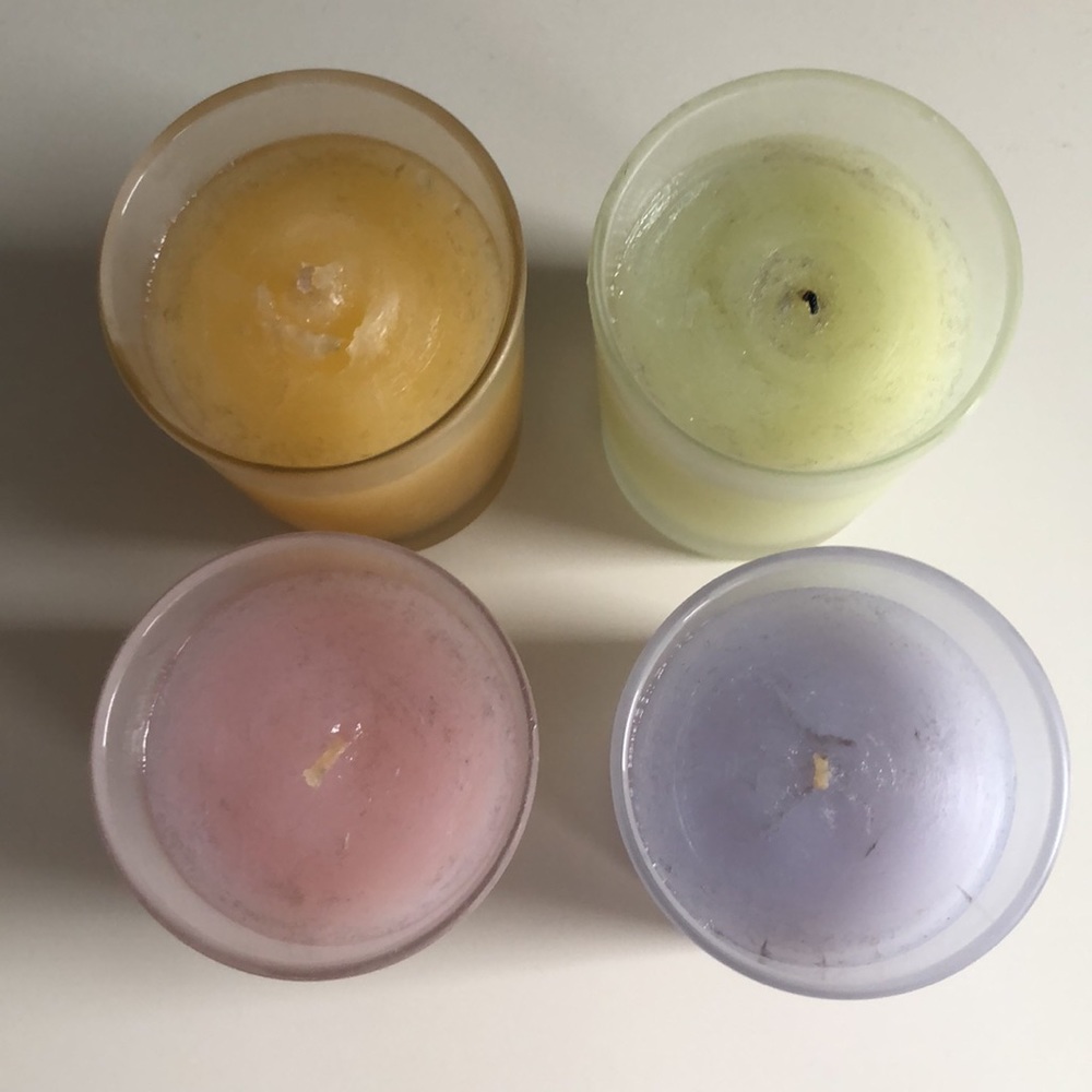 4 Classic Victoria's Secret Frosted Votive Candles